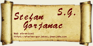 Stefan Gorjanac vizit kartica